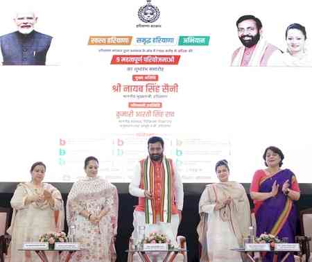 Haryana CM opens, lays foundation stone of nine healthcare projects worth Rs 100 crore 