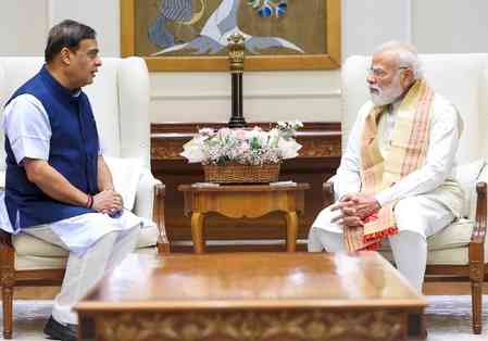 Assam CM meets PM Modi, briefs him about state govt's development agenda