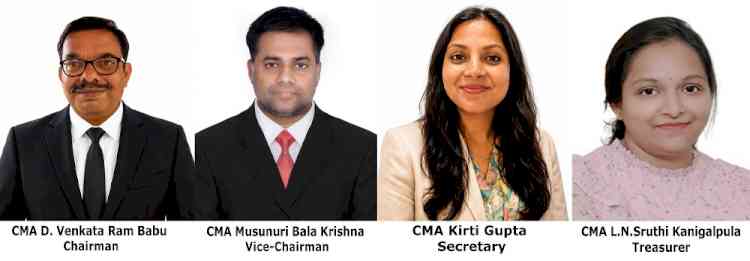 CMA D. Venkata Ram Babu elected Chairman of the Managing Committee of the Institute of Cost Accountants of India - Hyderabad Chapter for 2026-27