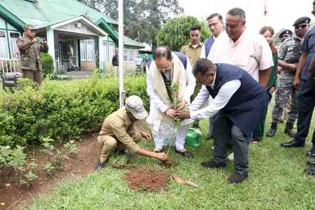 JP Nadda leads plantation drive in Shillong on World Environment Day