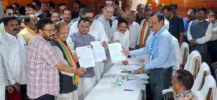 BJP’s Debashish Samantaray files nomination for Odisha Rajya Sabha bypoll