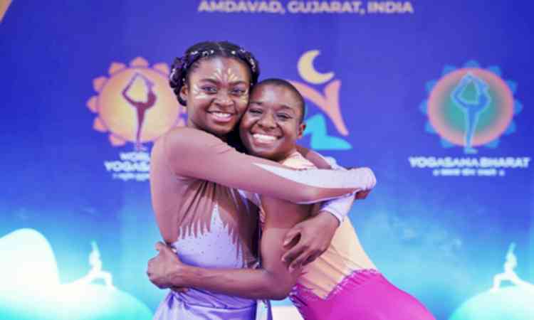 USA’s mother-daughter duo Kemi and Kimani Blake reveal India bond after winning World Yogasana medals 