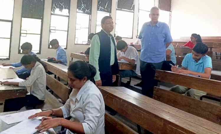 MDU VC Prof. Poonia inspects exam centers and reviews the entrance exam arrangements