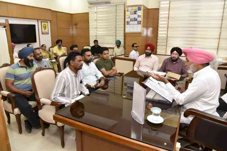 Finance Minister Harpal Singh Cheema holds talks with employee unions across departments to find solutions to pending issues