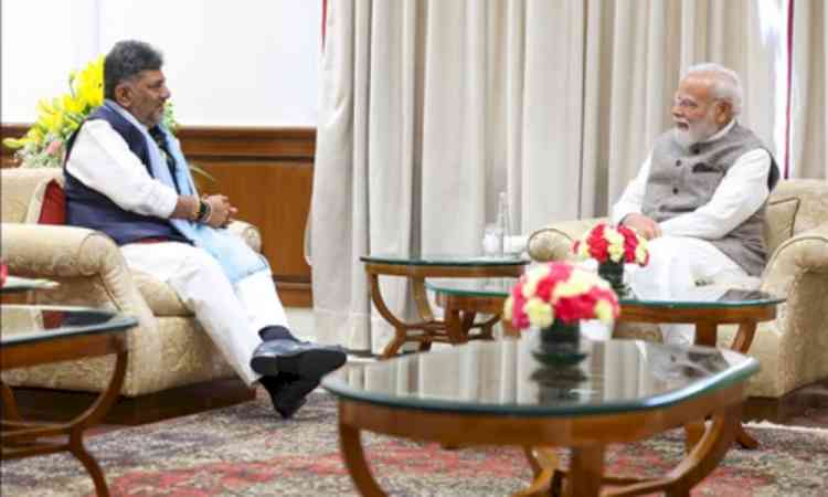 K'taka CM Shivakumar holds 1st meeting with PM Modi after taking charge; seeks Centre's support for infra, investment projects