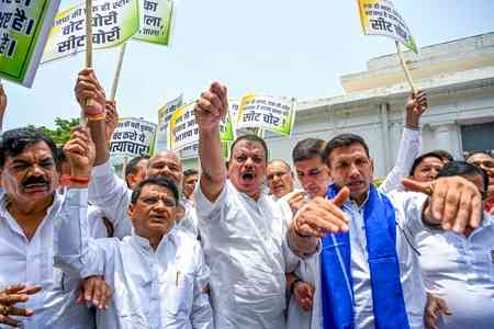 'Prepared to be arrested': Jitu Patwari as Congress protests against cancellation of Natarajan's RS nomination