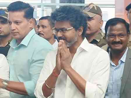 CM Vijay arrives in Karnataka's Mangaluru to offer prayers at Kollur Mookambika temple