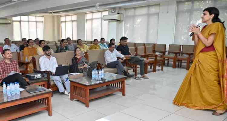 Manage Stress by Adopting a Positive Outlook: Prof. Deepti Hooda - Mindfulness and deep breathing techniques shared with MDU staff