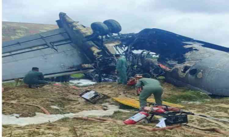 IAF AN-32 bursts into flames after landing in Assam's Jorhat