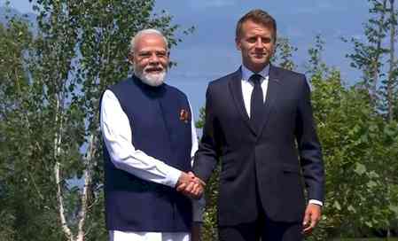 G7 Summit: PM Modi receives warm welcome from French President Macron  