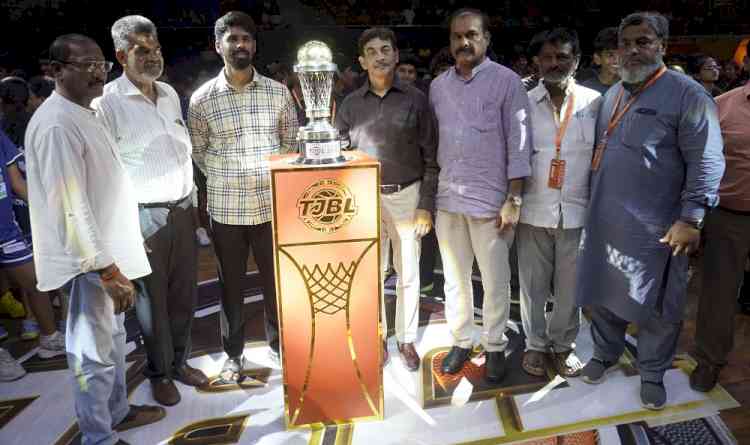 Jayesh Ranjan inaugurated Telangana Junior Basketball League (TJBL) at KVRIS