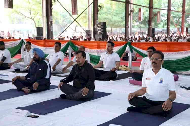 National BJP President Nitin Nabin Attends 12th International Yoga Day celebrations at LPU