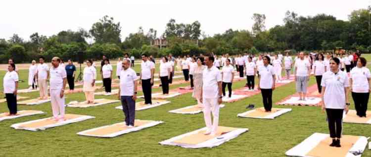 UHSR celebrates International Yoga Day