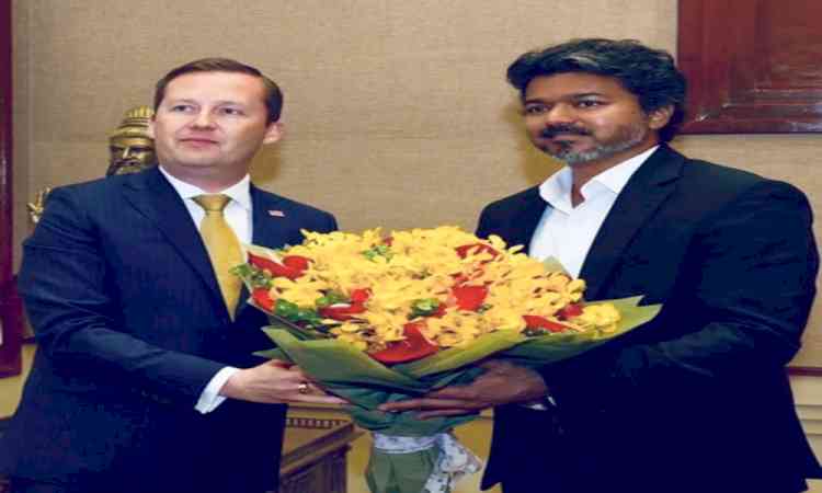 US Envoy Sergio Gor meets TN CM Vijay on his birthday, discusses economic ties