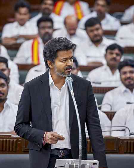 Vijay hits back at DMK, defends governance and social justice record 