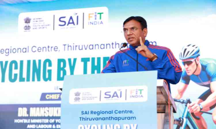 Mansukh Mandaviya flags off Asian Games Fun Run, joins cycling event in Kerala