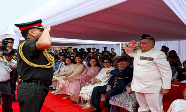 New Army Chief Gen Dhiraj Seth salutes father after taking charge, receives brother's salute