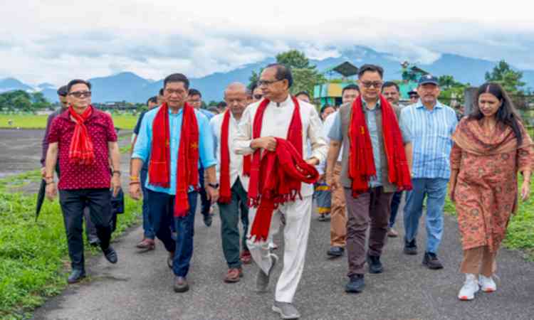 Shivraj Chouhan, Kiren Rijiju visit flood-hit Assam, assure speedy rehabilitation