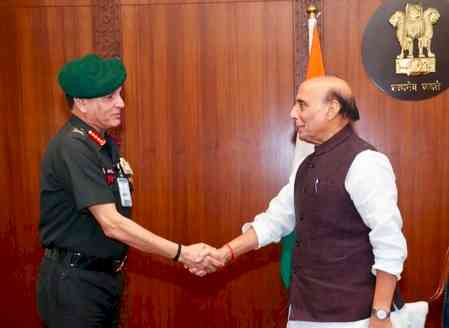 Gen Seth calls on Defence Minister Singh after taking over as Army Chief