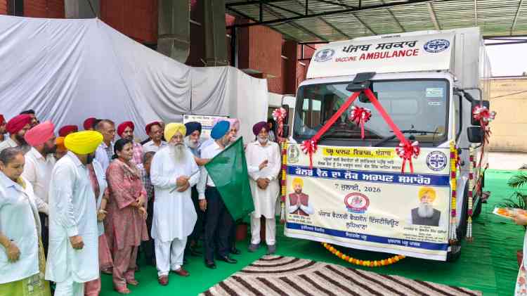 Animal Husbandry Minister Gurmeet Singh Khuddian Flags Off Dual-Mode Refrigerated Cold Van For Safe Delivery Of Veterinary Vaccines