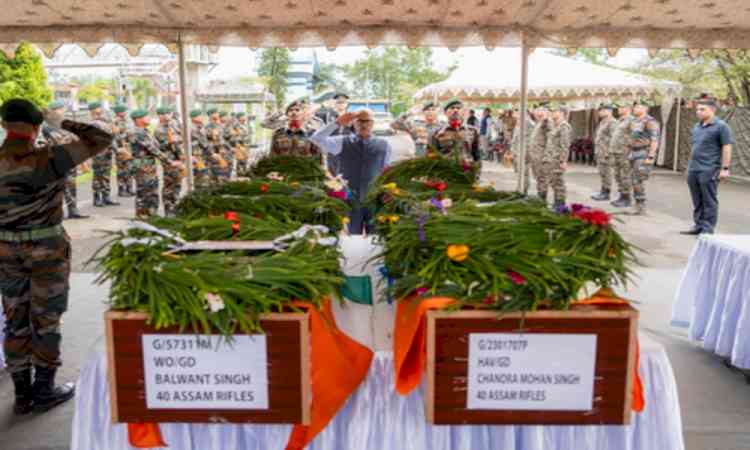 Manipur Guv & CM pay last respects to killed Assam Rifles troopers, search operation enters third day