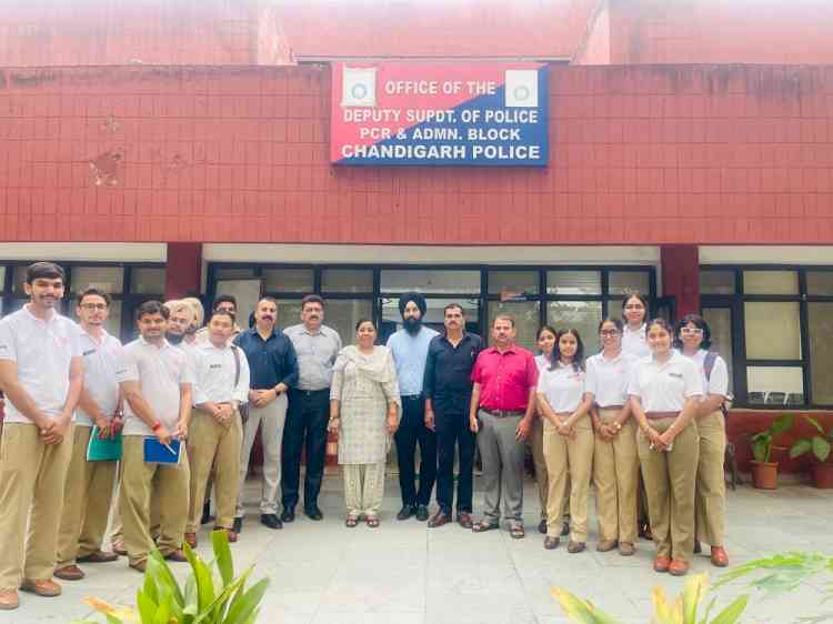 Police Administration Students Receive Practical Exposure to Weapons Training and Police Control Room Operations with Chandigarh Police