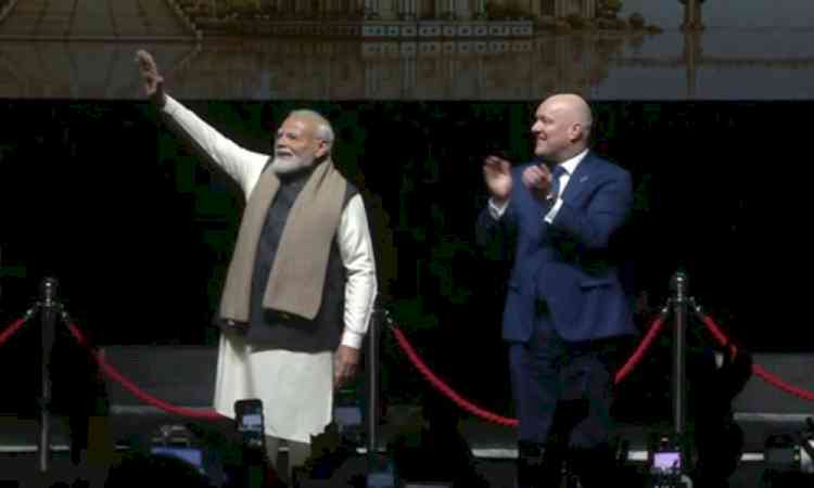 Indian community gives thunderous welcome to PM Modi amid 'Bharat Mata Ki Jai' chants