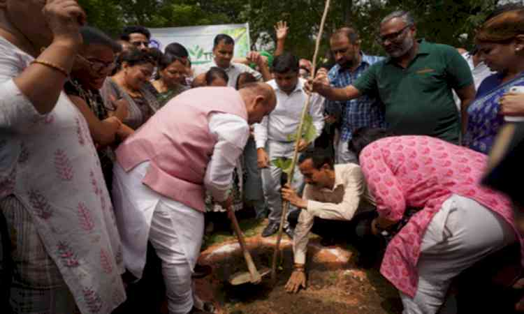 Delhi Assembly Speaker launches tree plantation drive in Rohini