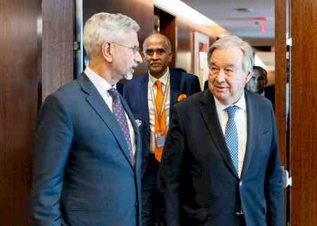 EAM Jaishankar discusses global hotspots, cooperation with UN chief