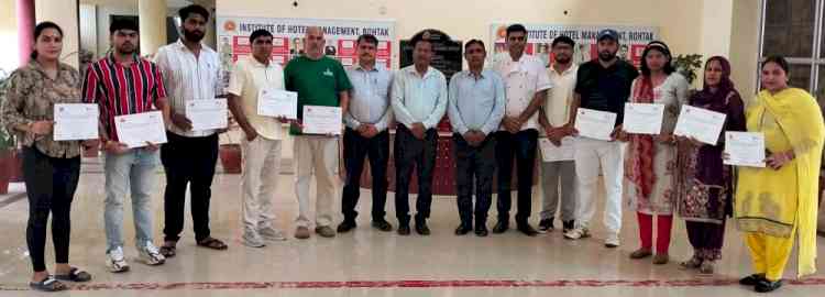 Participants learn culinary skills in a 5-Day Skill Testing Certificate Course at IHM, Rohtak