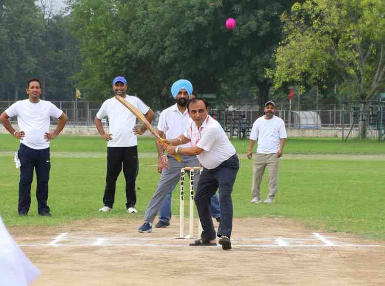 Panjab University Inaugurates 2nd Non-Teaching Employees Premier League Tennis Ball Cricket Tournament