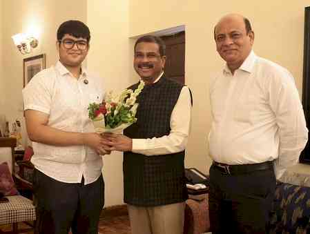 'Accomplishment reflects dedication': Dharmendra Pradhan meets NEET-UG second ranker Panshul Bansal