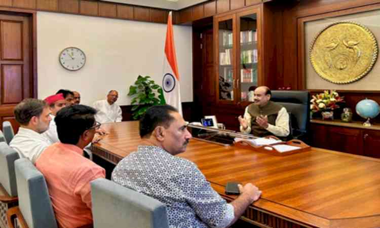 Rahul Gandhi, Oppn MPs meet LS Speaker Birla; seek discussion on violent NEET protest