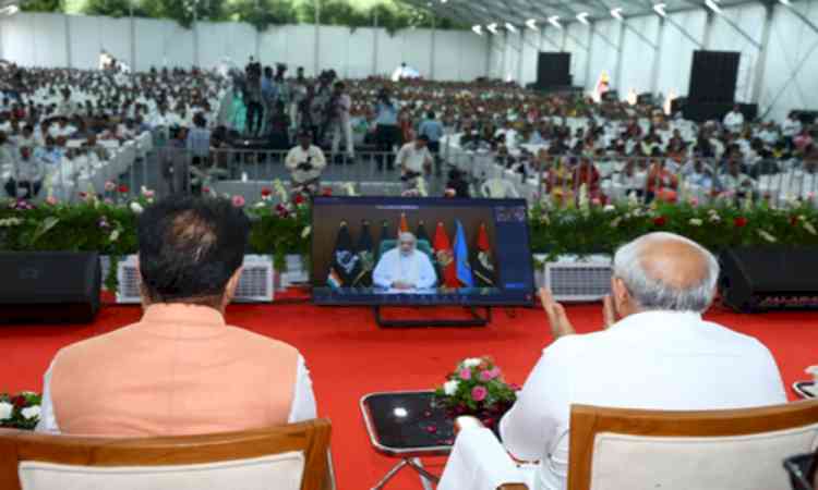 HM Amit Shah lays foundation for Rs 815 crore projects in Gujarat