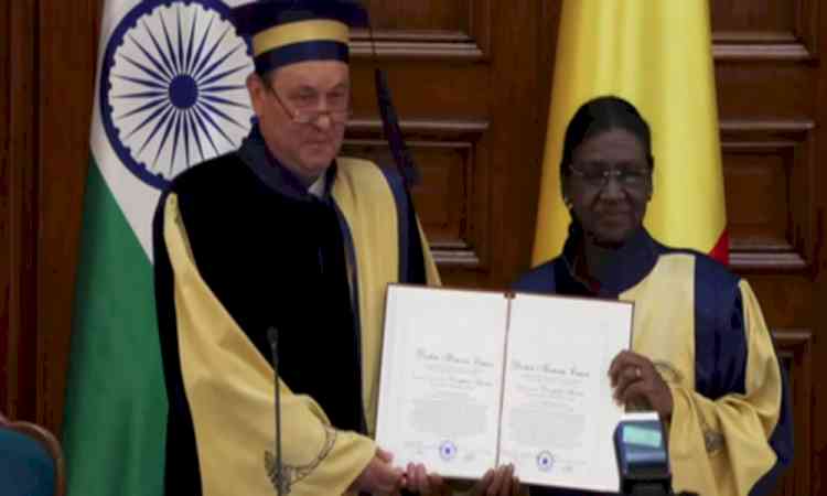 Romanian university confers Honorary Doctorate on President Murmu