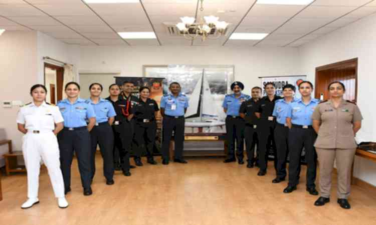 Air Chief interacts with IASV Triveni crew; commends their courage