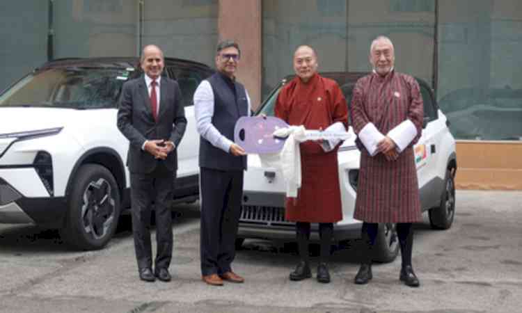 Foreign Secretary Misri reviews India-supported projects in Bhutan, hands over 45 EV cars