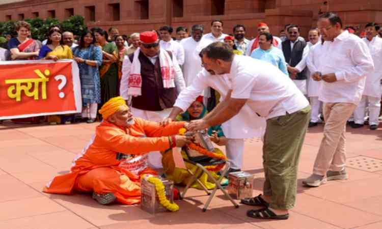 Hindu organisations, seers denounce using saffron attire in Parliament protest