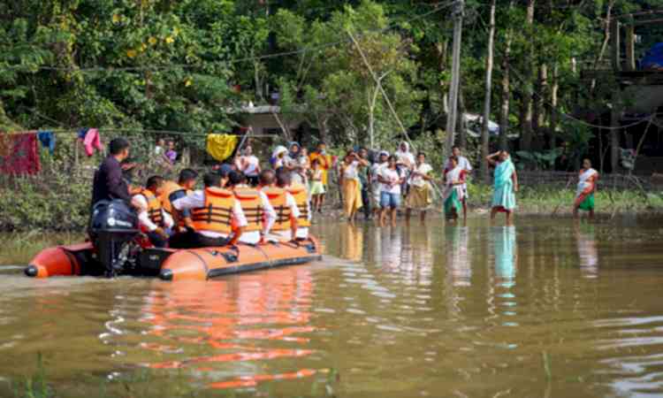 Assam flood relief: CM Sarma takes jibe at critics