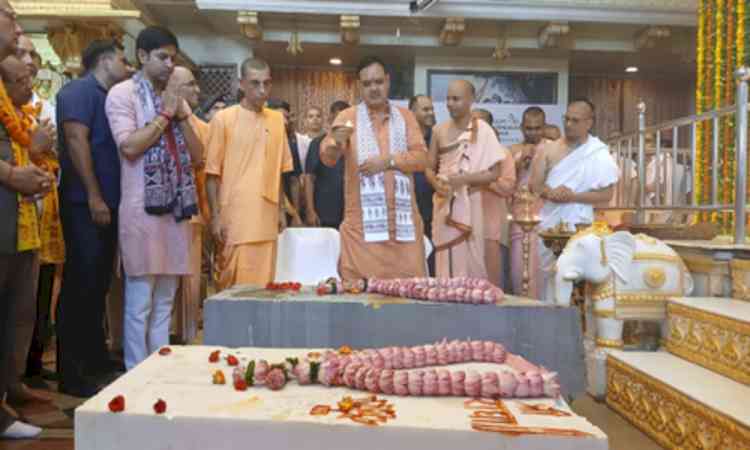 Rajasthan CM Sharma performs Shila Pujan at Gupt Vrindavan Dham