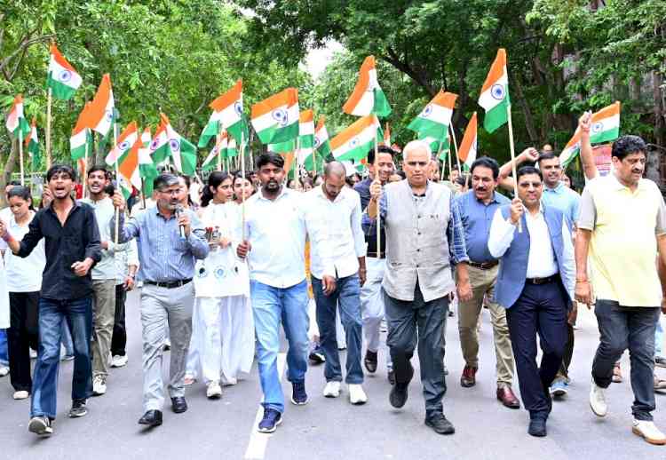 Tiranga March Marks Patriotic Fervour at MDU