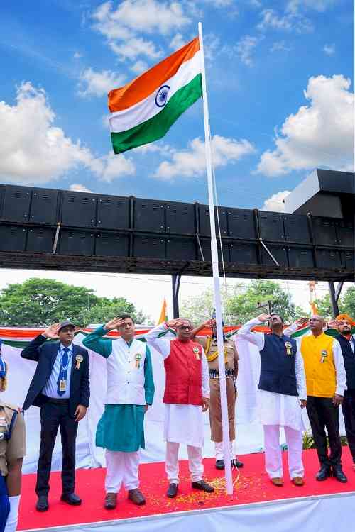 Indian Overseas Bank Celebrates 80th Independence Day with Parade and Flag Hoisting