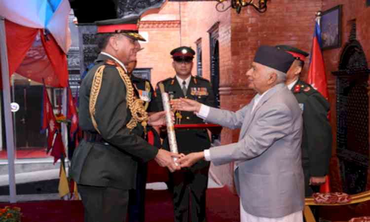 Indian Army Chief Dhiraj Seth conferred honorary rank of Nepali Army General