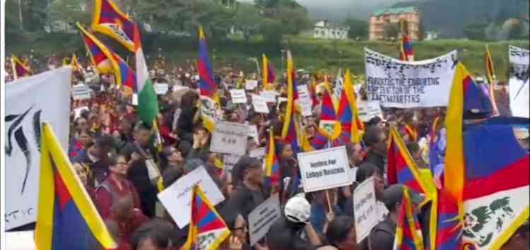 Tibetans hold peaceful march in Dharamsala to honour Lobga Ranzen