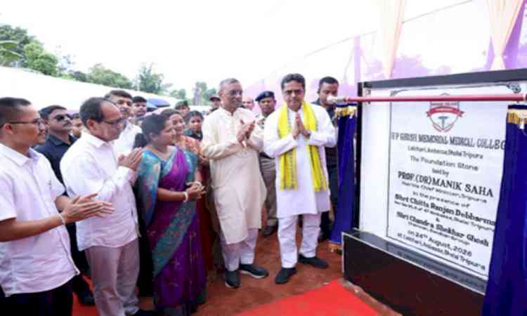 CM Saha lays foundation stone for 100-bed Medical College in Tripura tribal area