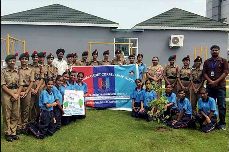 Brookfield International School NCC Cadets Organise Tree Plantation Drive on Campus