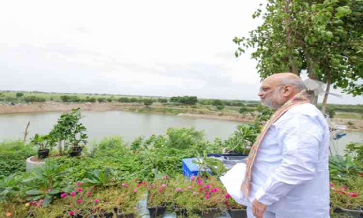 HM Amit Shah inaugurates 'Gujarat Gaurav Sarovar' in Amreli, highlights water conservation