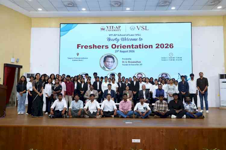 VIT-AP School of Law Welcomes New Batch with Inspiring Freshers Orientation