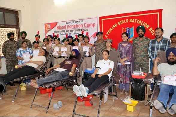 NCC Cadets Lead Blood Donation Drive at Govt College for Girls