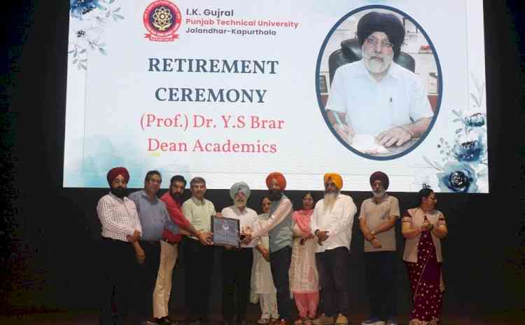 Prof. Dr. Yadwinder Singh Brar Bids Farewell to IKGPTU After Distinguished Career